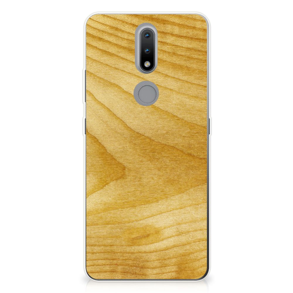 Nokia 2.4 Bumper Hoesje Licht Hout