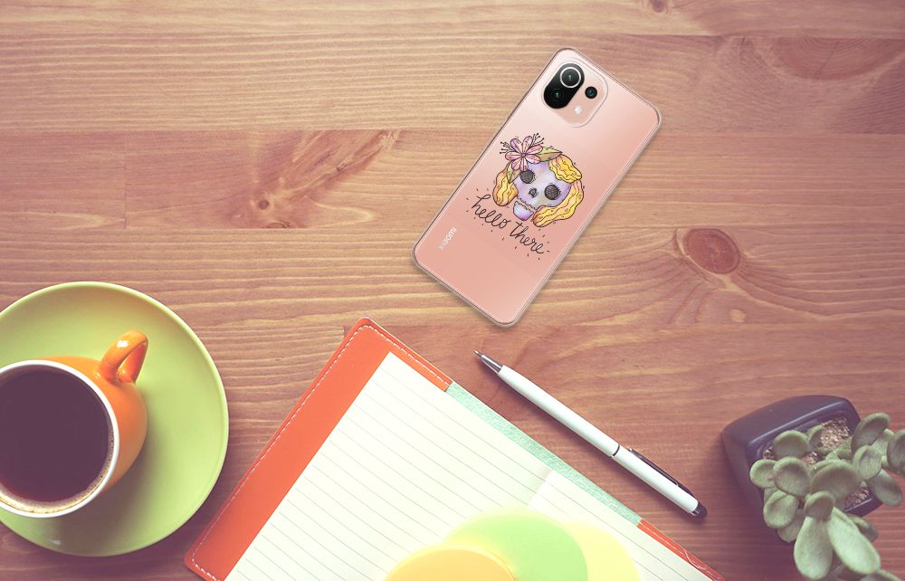 Silicone Back Case Xiaomi Mi 11 Lite | 11 Lite 5G NE Boho Skull B2C Telecom