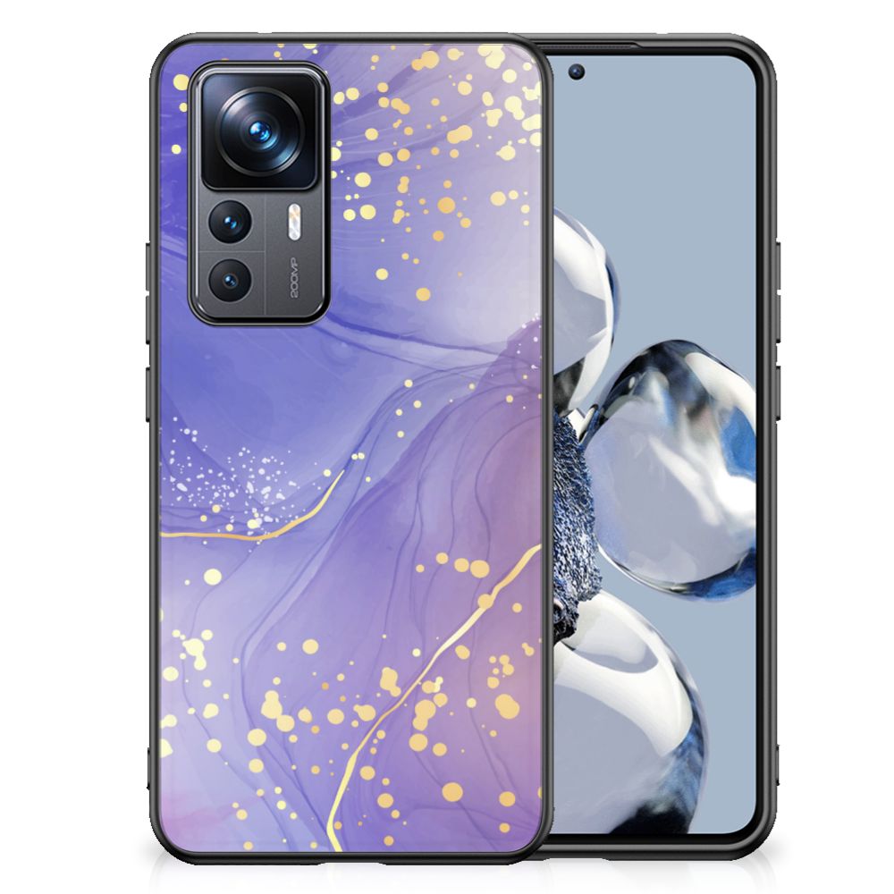 Kleurrijke Telefoonhoesje voor Xiaomi 12T | 12T Pro Watercolor Paars