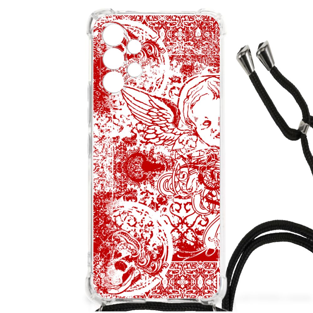 Extreme Case Samsung Galaxy A13 4G Angel Skull Rood B2C Telecom