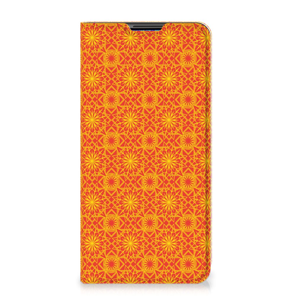 Xiaomi Redmi Note 9 Hoesje met Magneet Batik Oranje - B2C Telecom