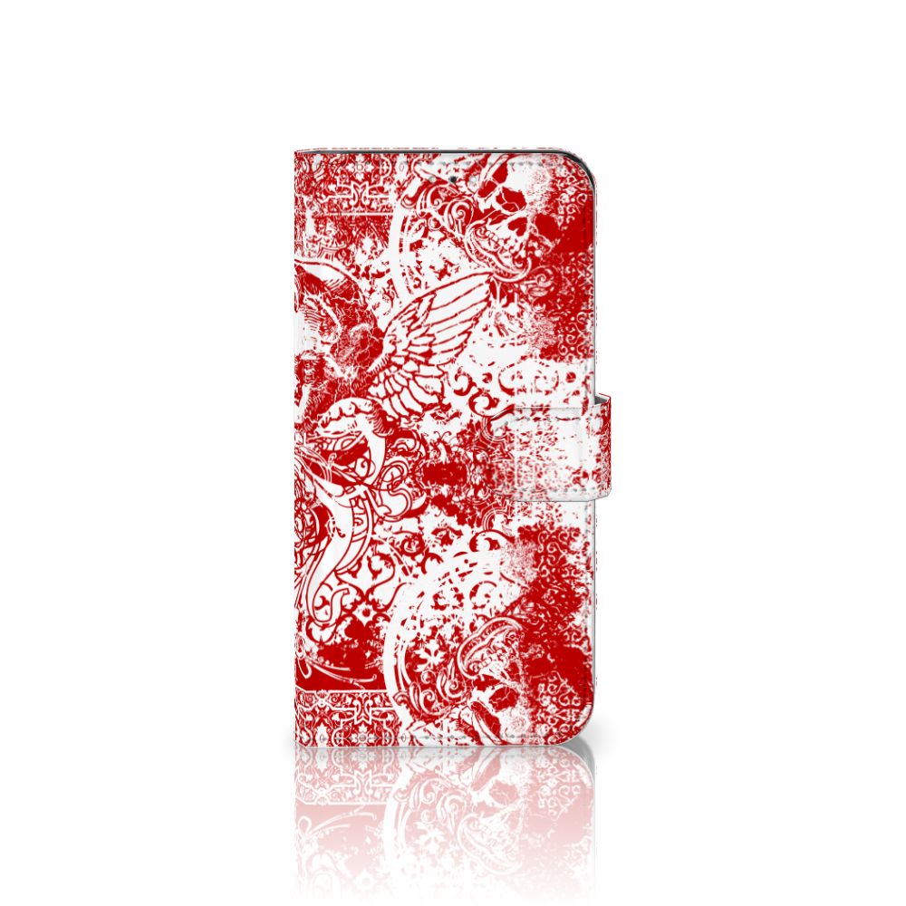 Telefoonhoesje met Naam Samsung Galaxy A33 5G Angel Skull Rood