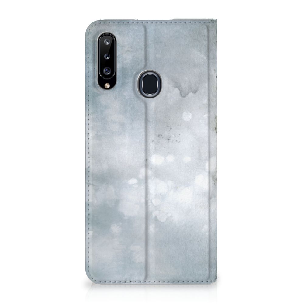 Bookcase Samsung Galaxy A20s Painting Grey - B2C Telecom