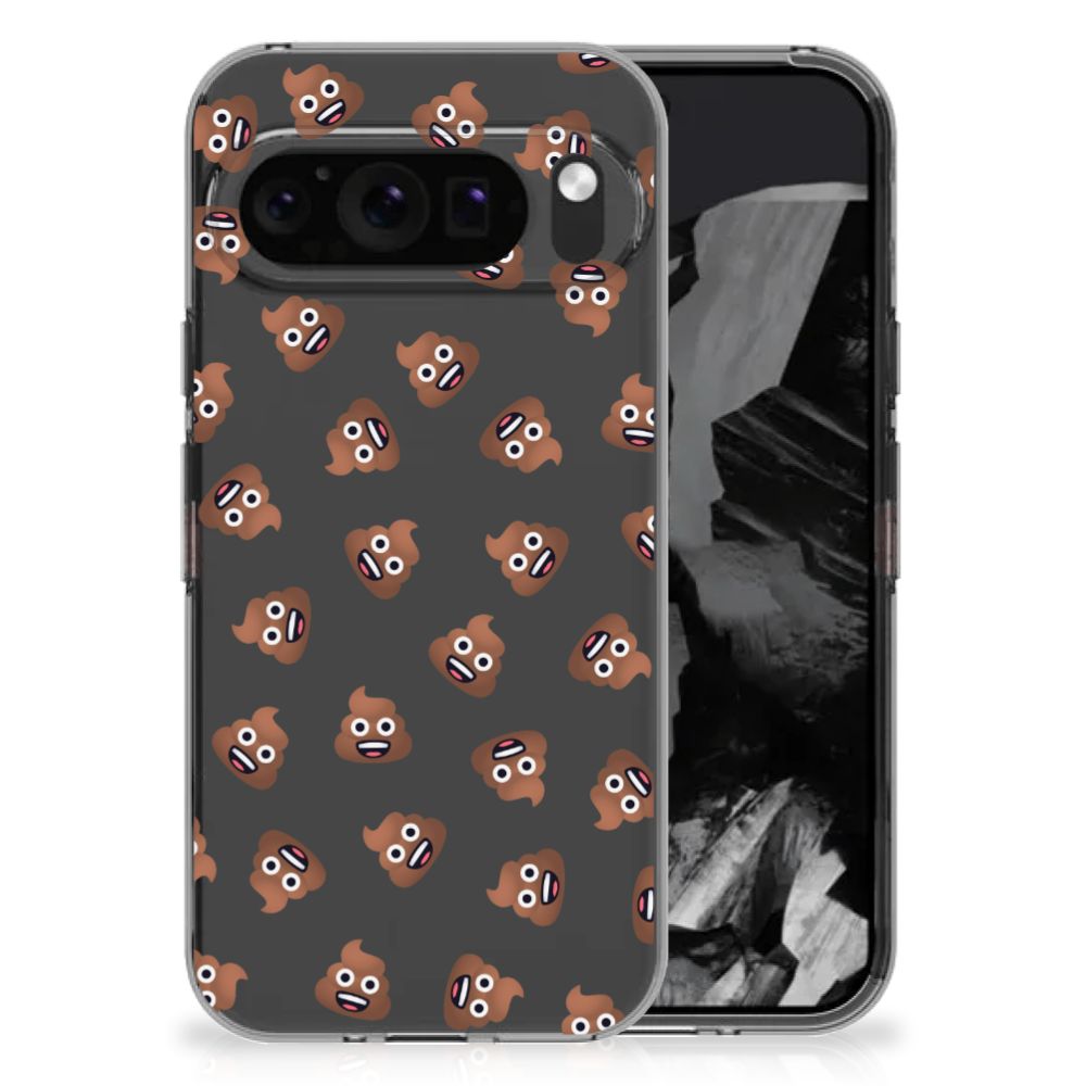TPU bumper voor Google Pixel 9 Pro XL Poep Emojis
