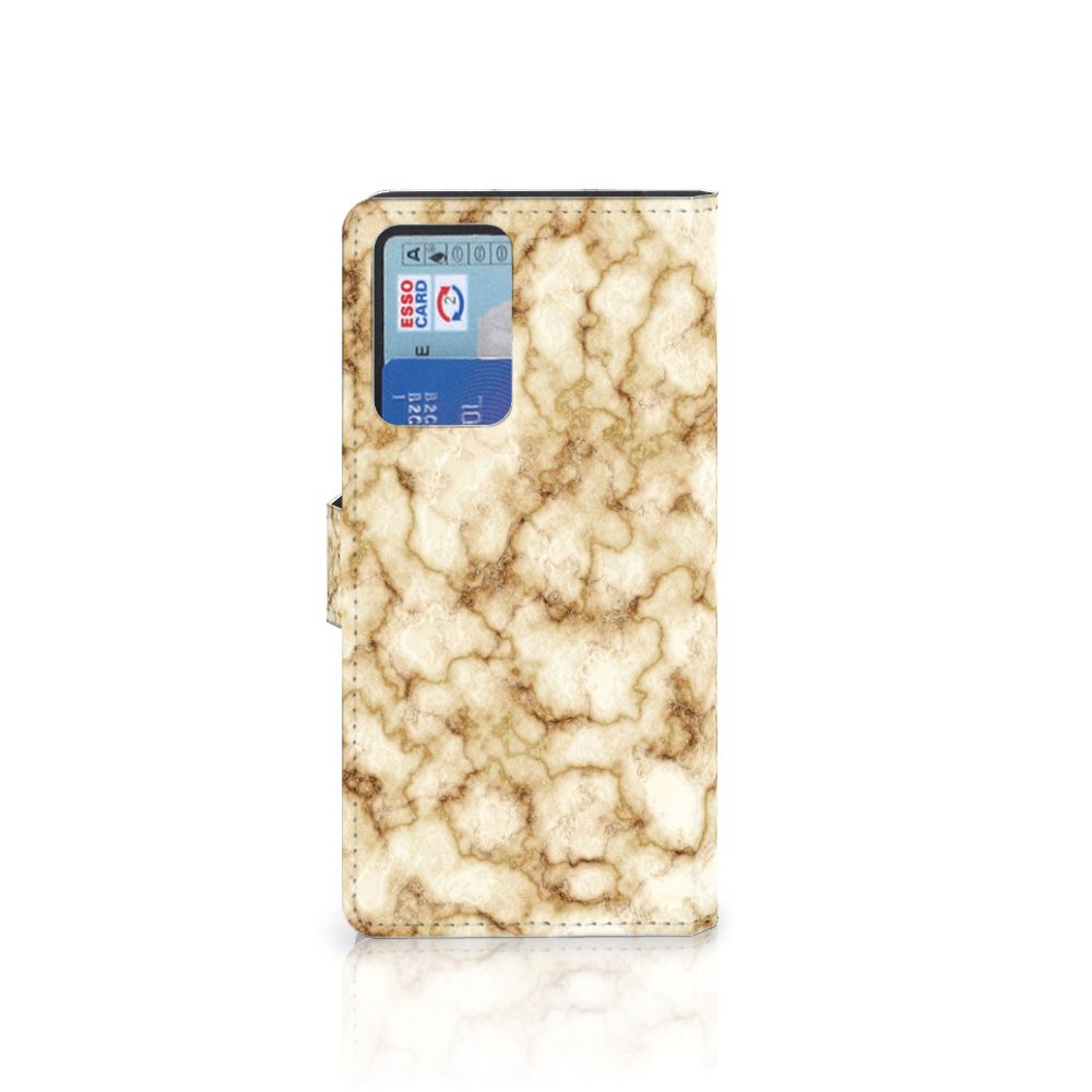 Xiaomi Redmi Note 10 Pro Bookcase Marmer Goud