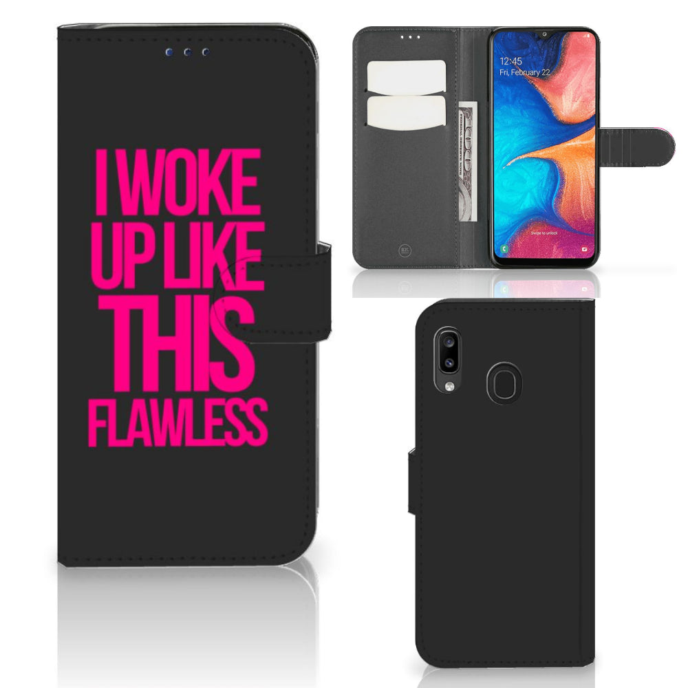 Samsung Galaxy A30 Hoesje met naam Woke Up - Origineel Cadeau Zelf Maken