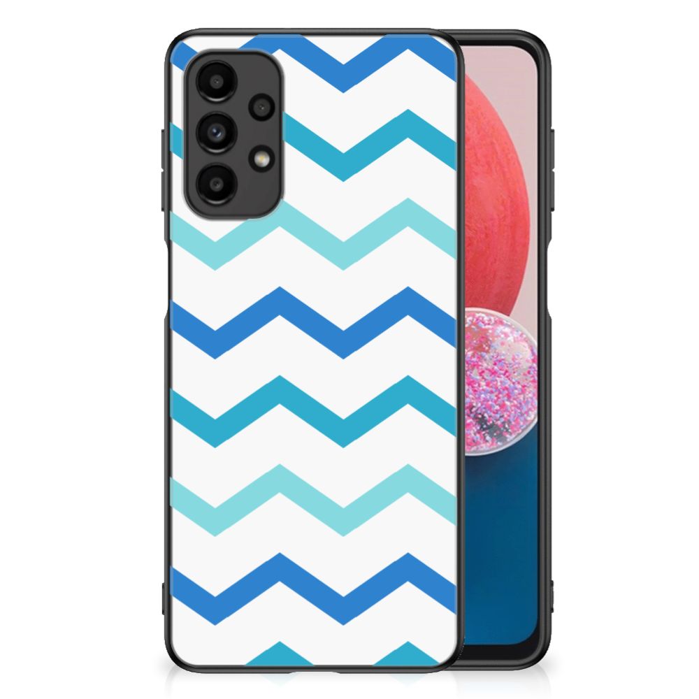 Samsung Galaxy A13 4G Back Case Zigzag Blauw B2C Telecom