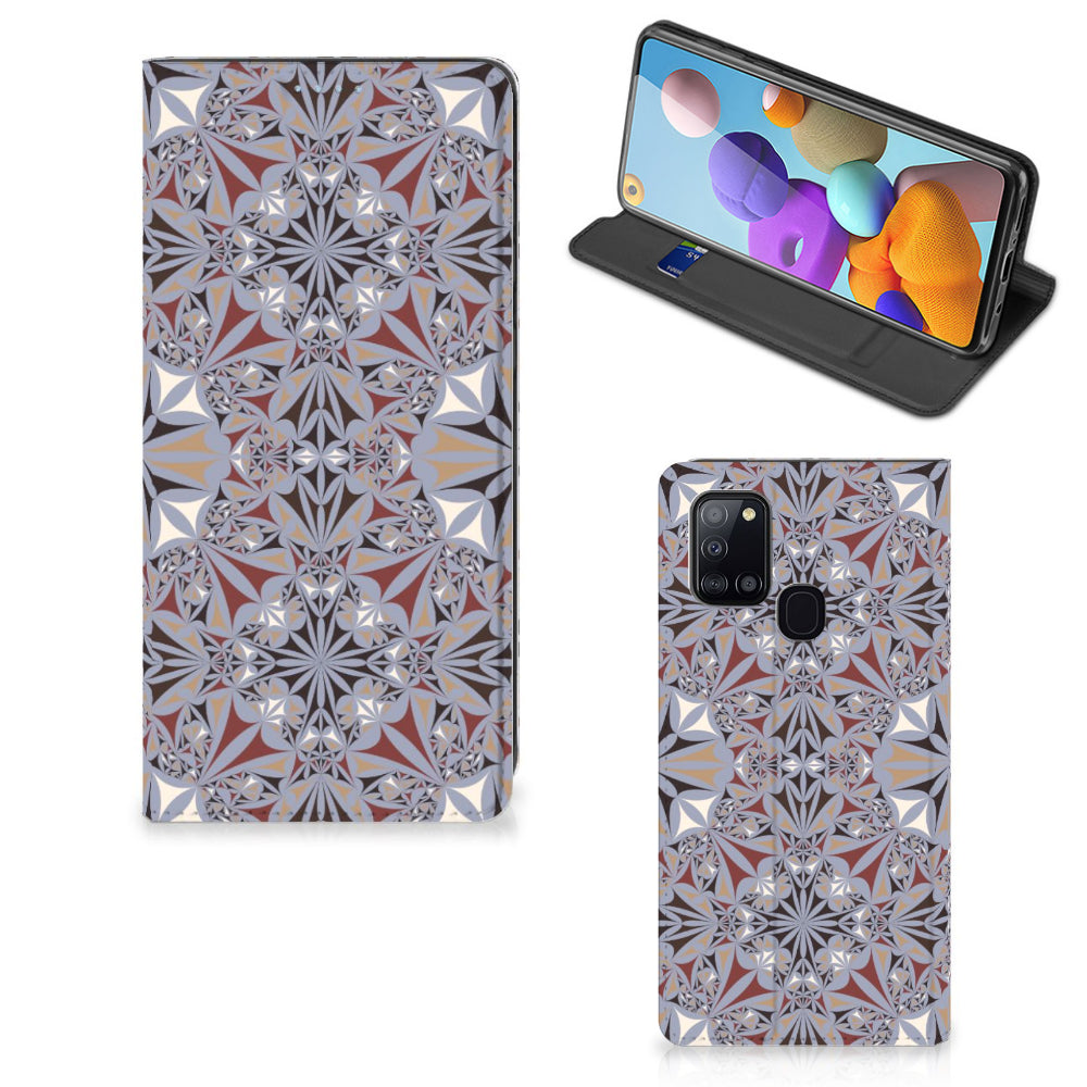 Samsung Galaxy A21s Standcase Flower Tiles