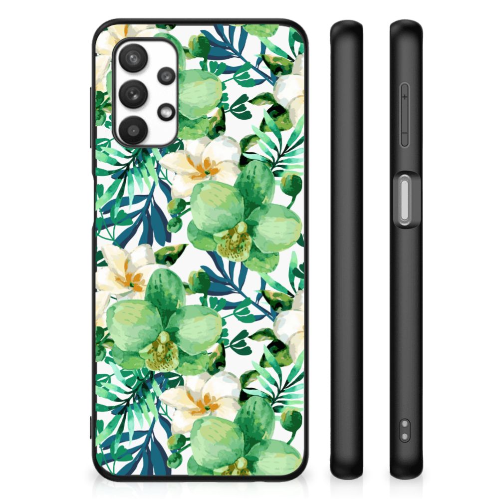 Samsung Galaxy A32 5G Bloemen Hoesje Orchidee Groen B2C Telecom