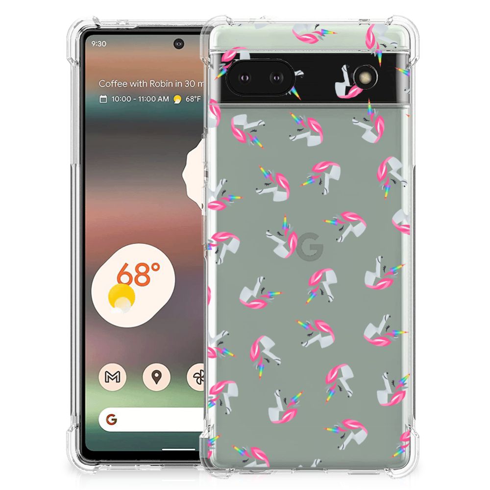 Doorzichtige Silicone Hoesje voor Google Pixel 6A Unicorns B2C Telecom