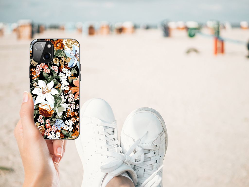 Bloemen Hoesje voor Apple iPhone 13 Dark Flowers B2C Telecom