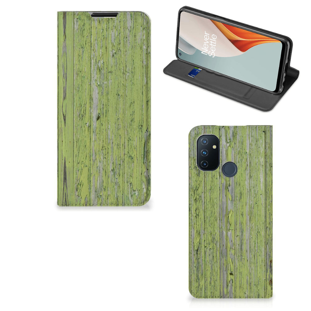 OnePlus Nord N100 Book Wallet Case Green Wood