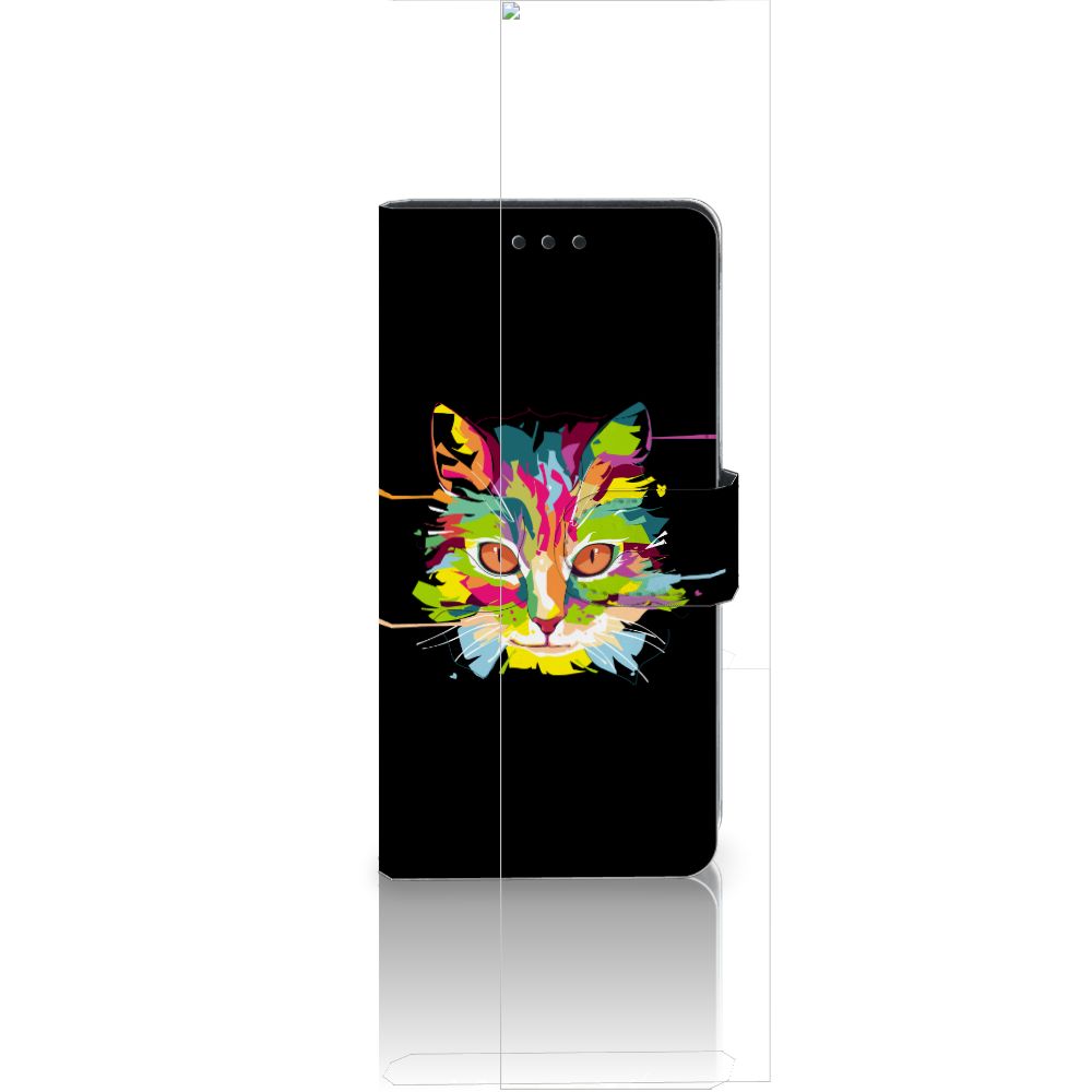 Huawei Ascend P8 Lite Leuk Hoesje Cat Color