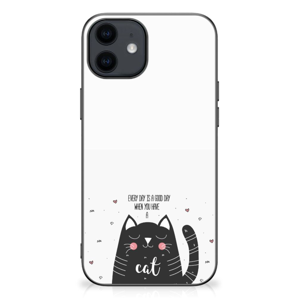 iPhone 12 Pro | 12 (6.1") Bumper Hoesje Cat Good Day