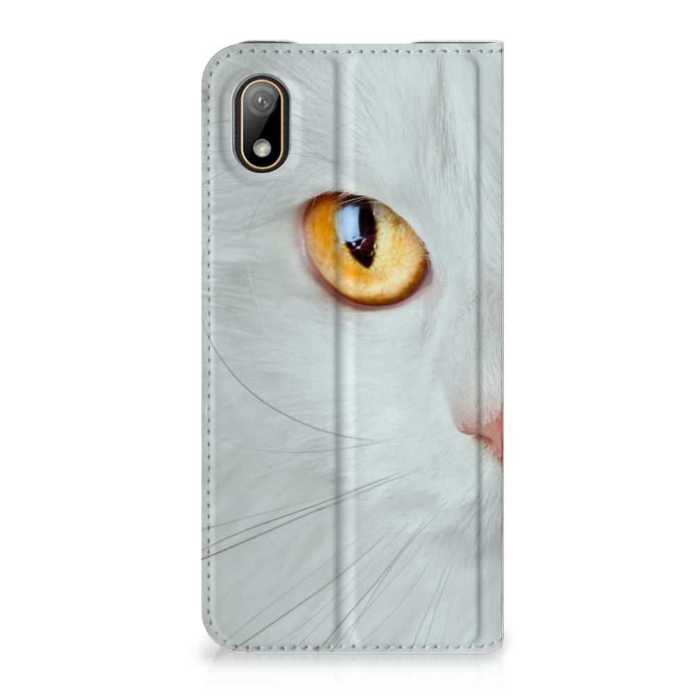 Huawei Y5 (2019) Hoesje maken Witte Kat - B2C Telecom