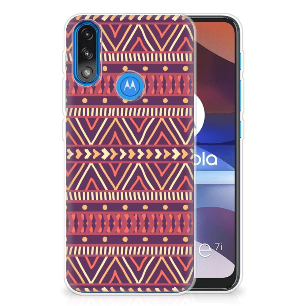 Motorola Moto E7/E7i Power TPU bumper Aztec Paars