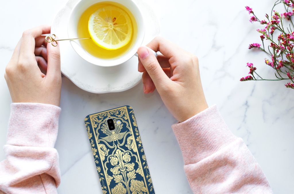 Samsung Galaxy J6 Plus (2018) TPU Case Beige Flowers
