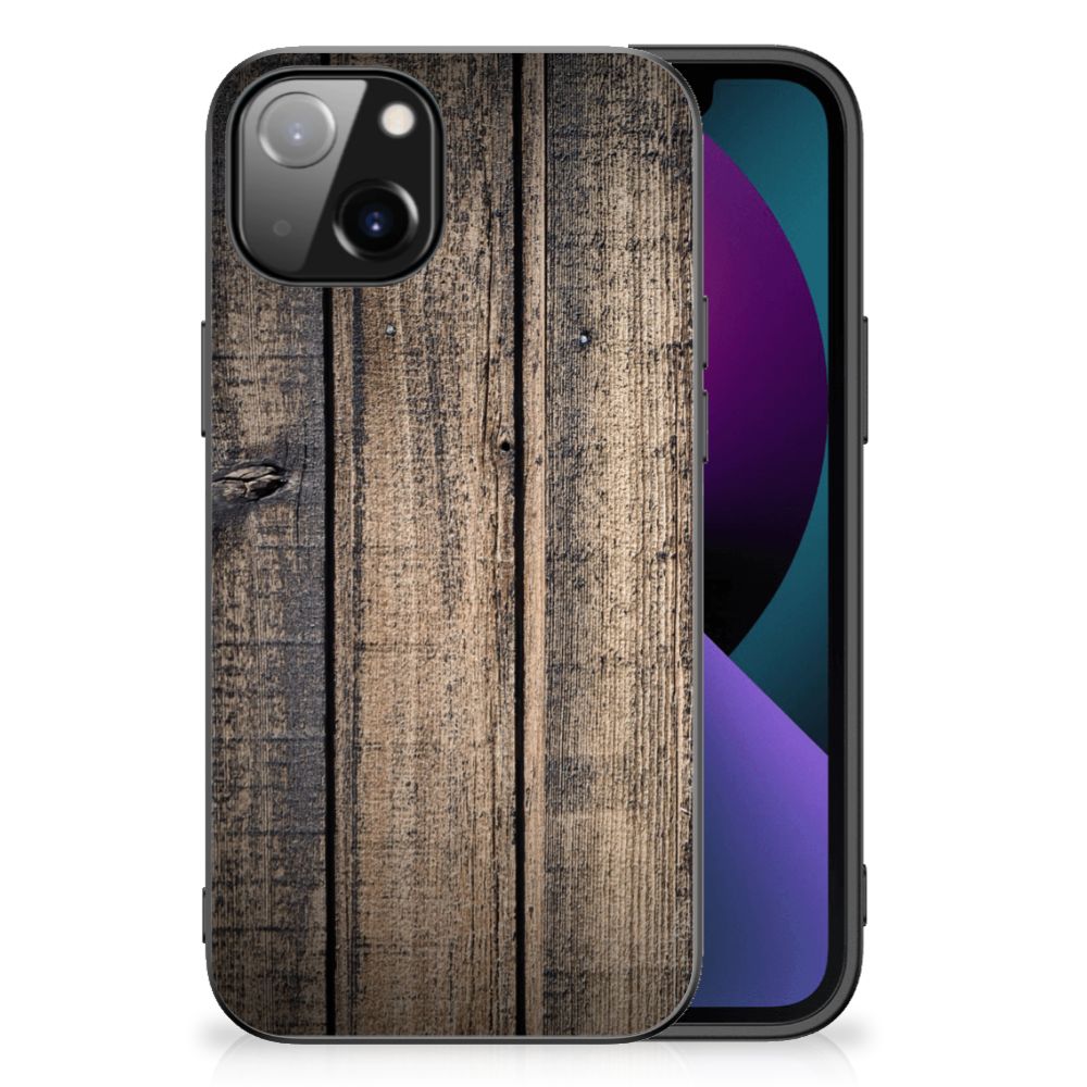 Apple iPhone 13 Houten Print Telefoonhoesje Steigerhout