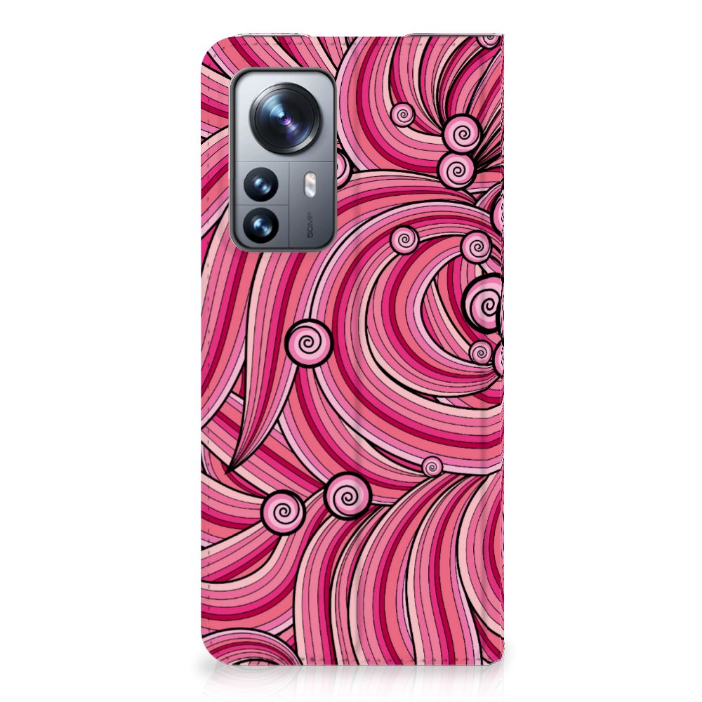Xiaomi 12 Pro Bookcase Swirl Pink - B2C Telecom
