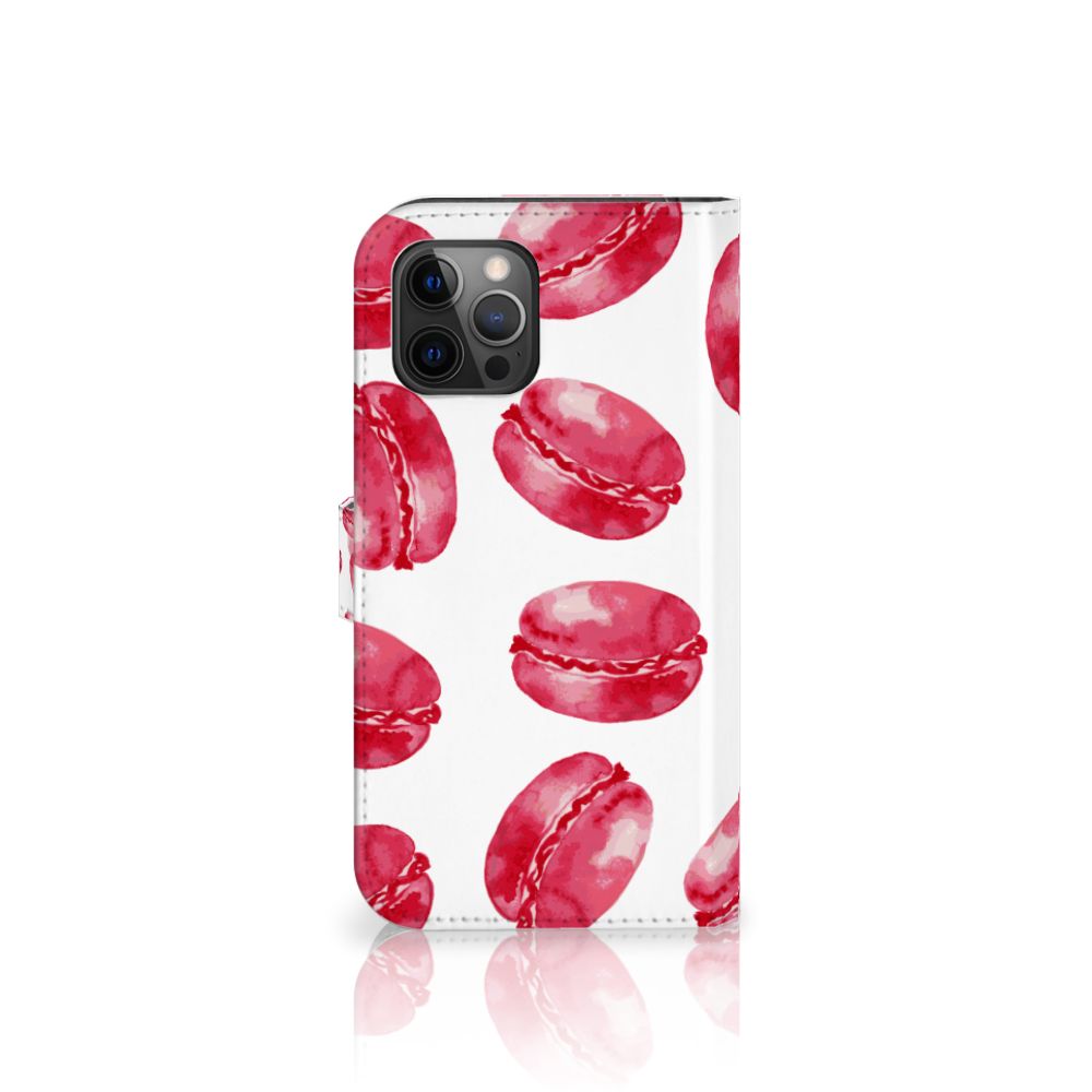 Apple iPhone 12 Pro Max Book Cover Pink Macarons