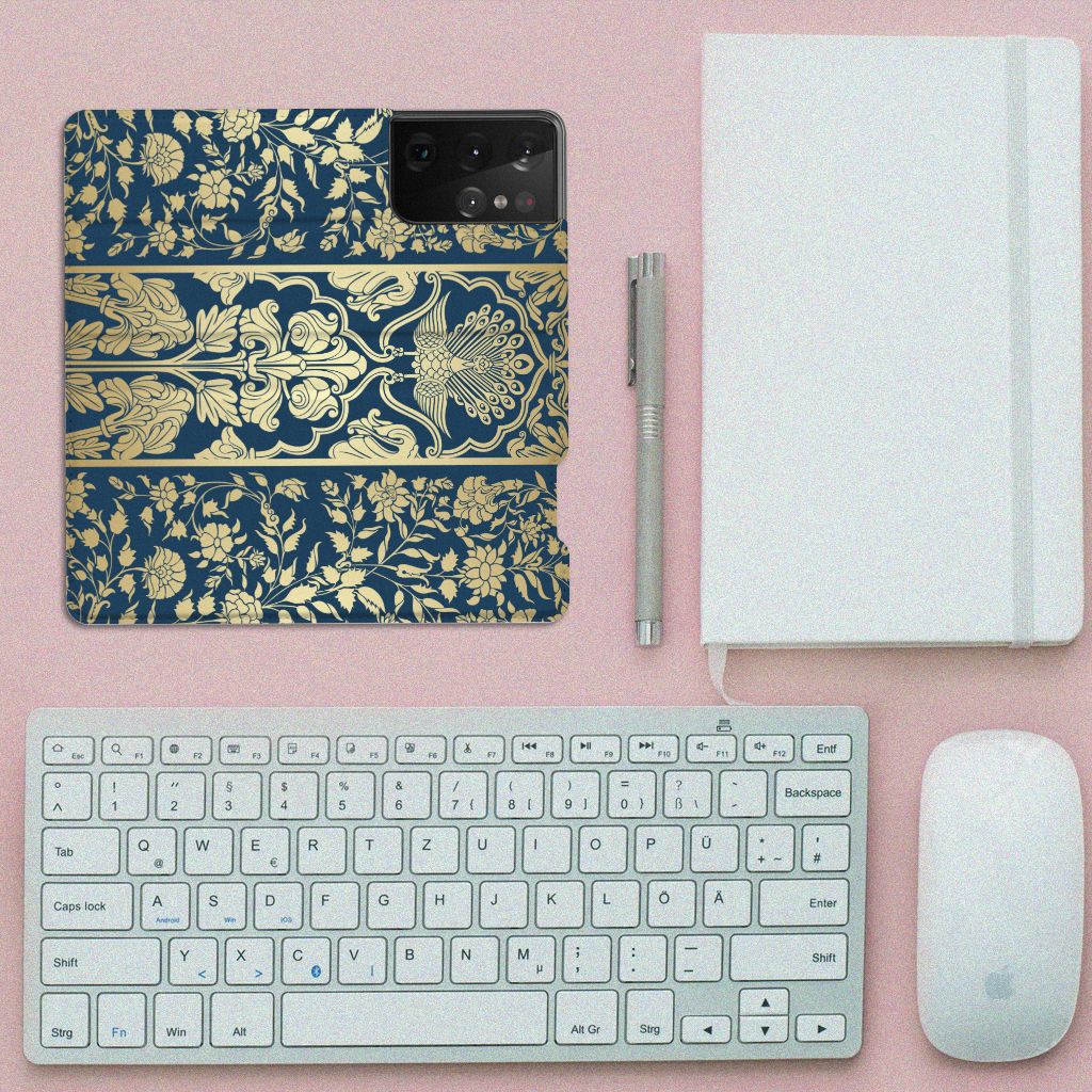Samsung Galaxy S21 Ultra Smart Cover Beige Flowers - B2C Telecom