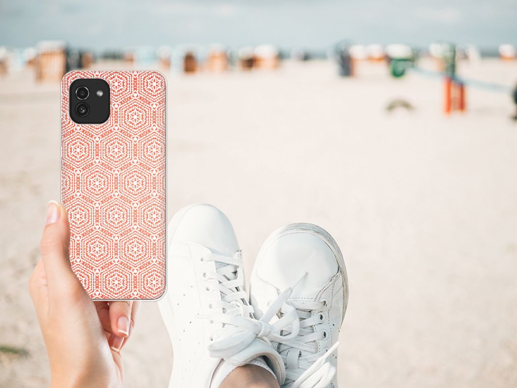 Samsung Galaxy A03 TPU bumper Pattern Orange B2C Telecom
