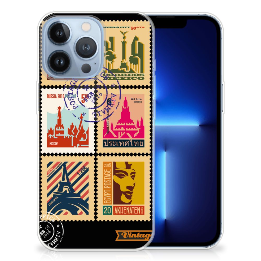 Apple iPhone 13 Pro Siliconen Back Cover Postzegels B2C Telecom