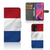 OPPO A54 5G | A74 5G | A93 5G Bookstyle Case Nederlandse Vlag met pasjes en afbeelding van de Nederlandse vlag.