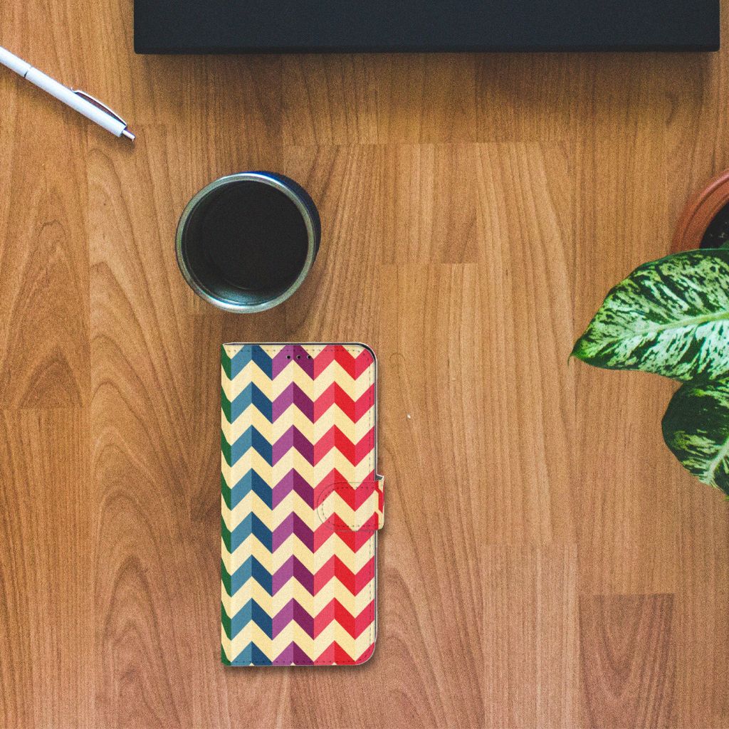 Samsung Galaxy S21 Ultra Telefoon Hoesje Zigzag Multi Color