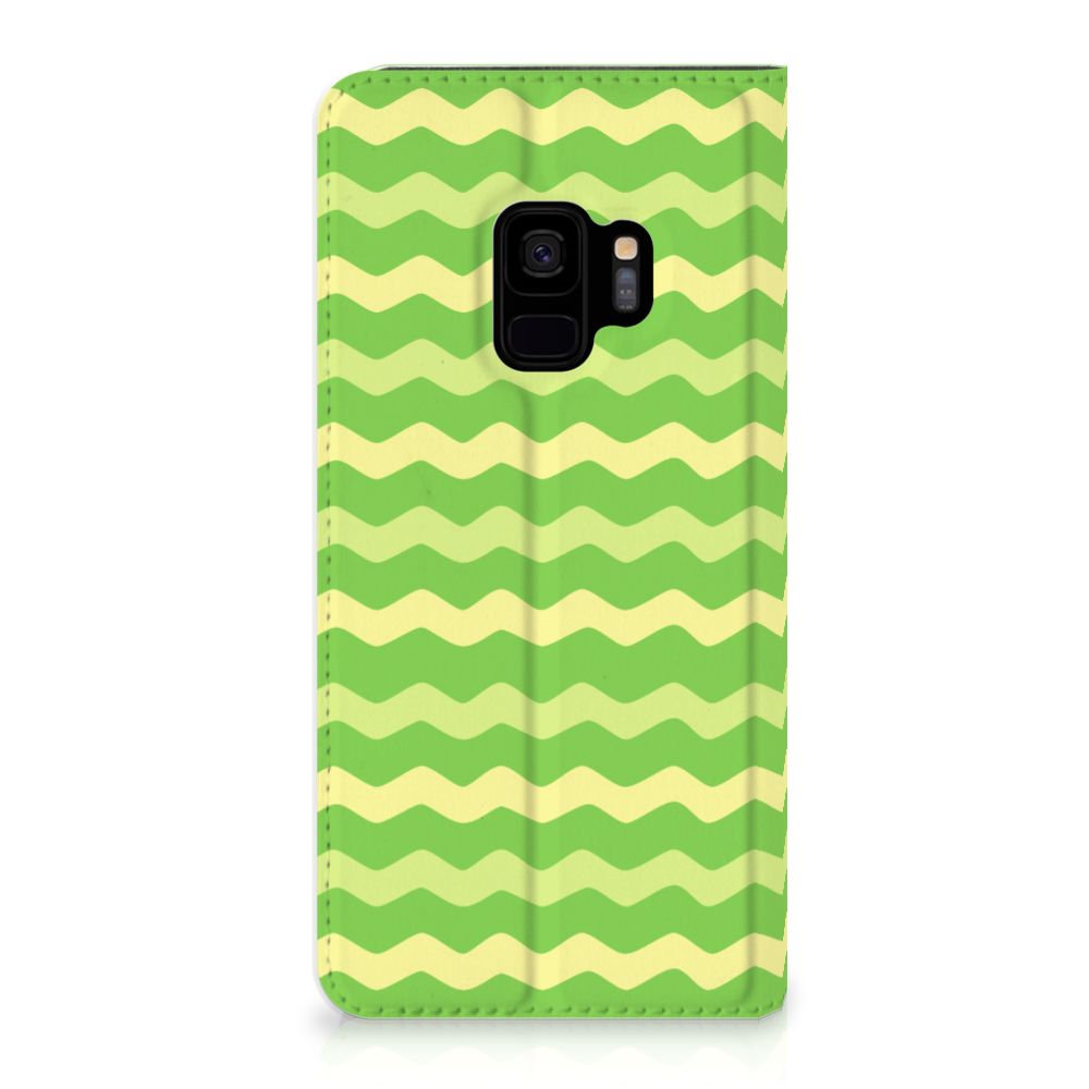 Samsung Galaxy S9 Hoesje met Magneet Waves Green