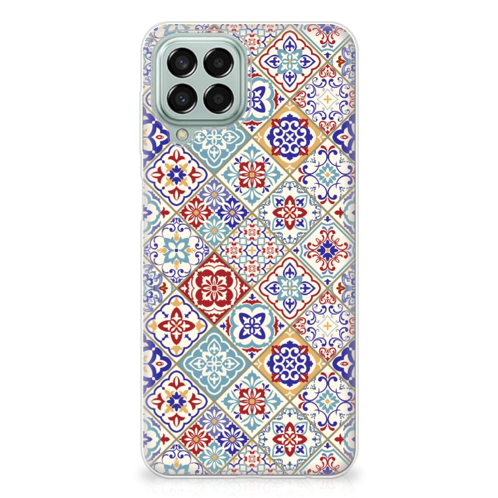 Samsung Galaxy M33 TPU Siliconen Hoesje Tiles Color