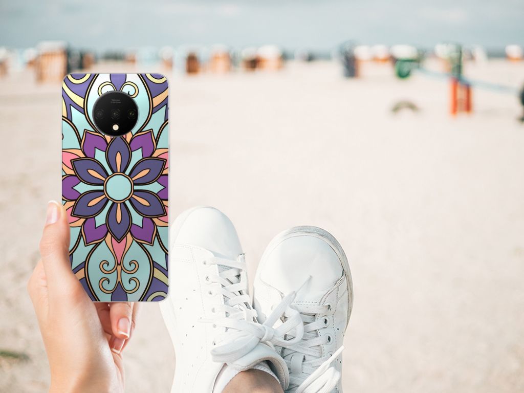 OnePlus 7T TPU Case Purple Flower