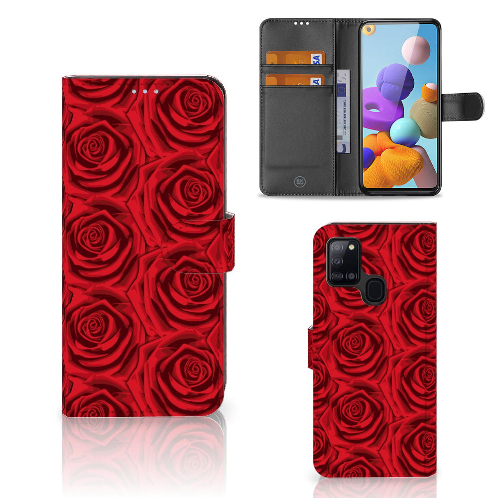 Samsung Galaxy A21s Hoesje Red Roses