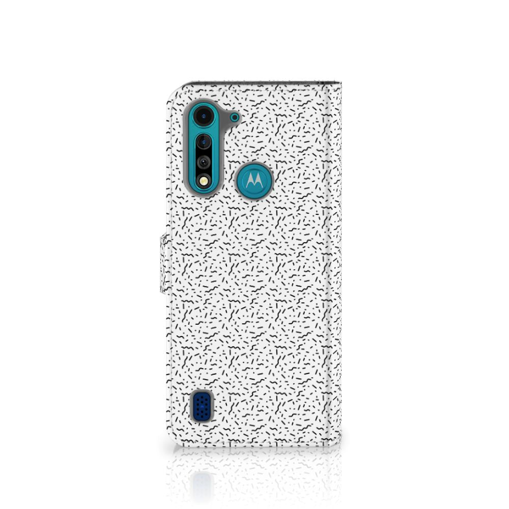 Motorola G8 Power Lite Telefoon Hoesje Stripes Dots