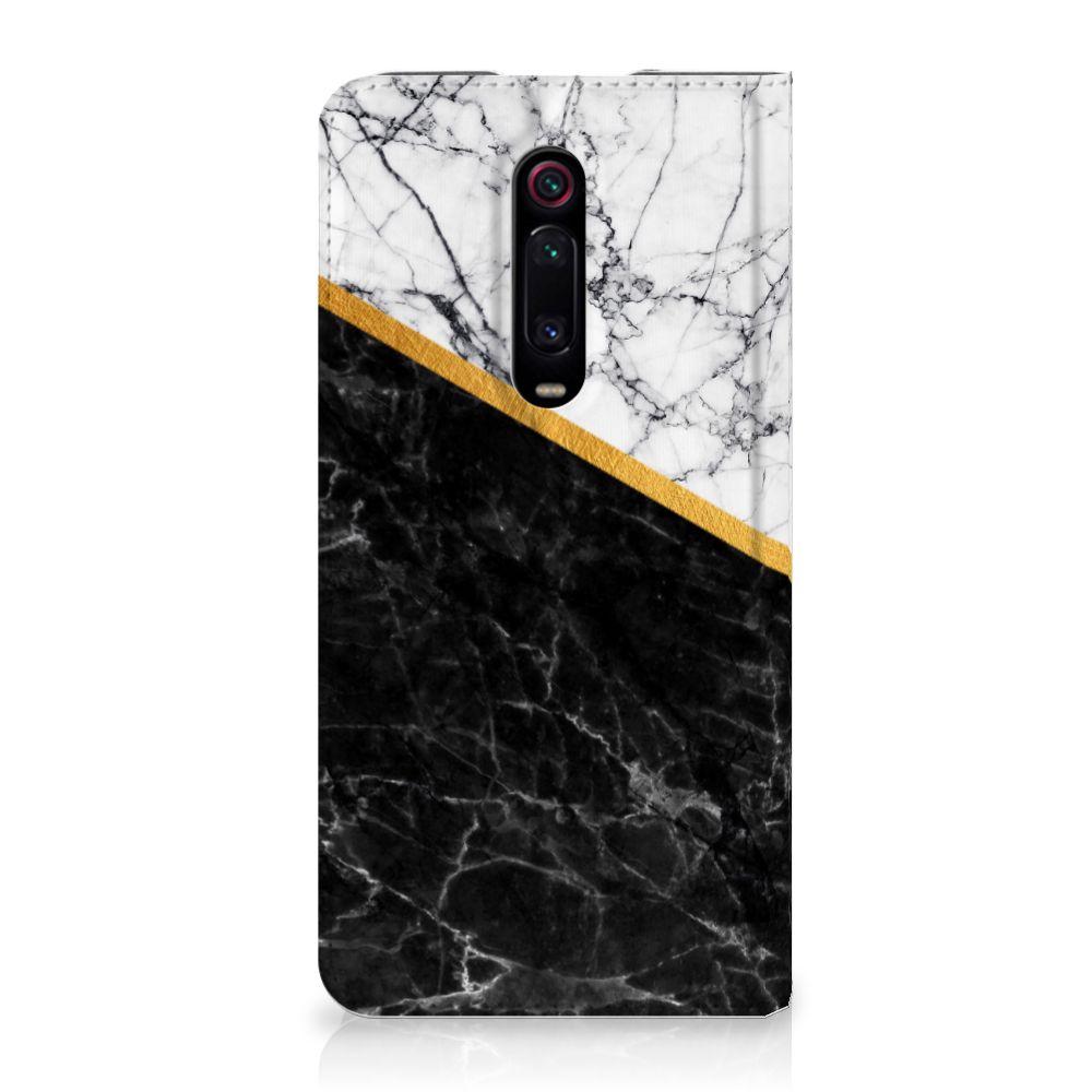 Xiaomi Redmi K20 Pro Standcase Marmer Wit Zwart - Origineel Cadeau Man - B2C Telecom