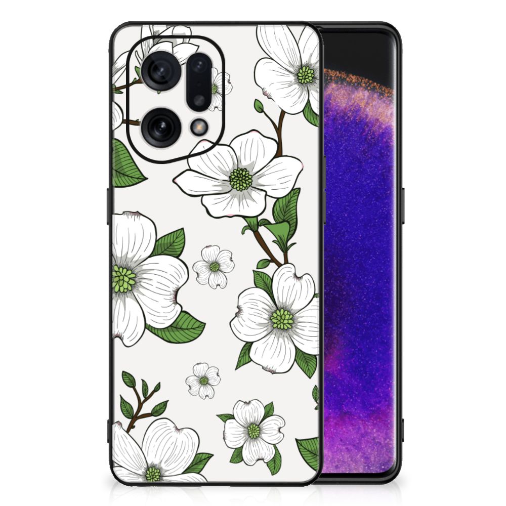 OPPO Find X5 Bloemen Hoesje Dogwood Flowers