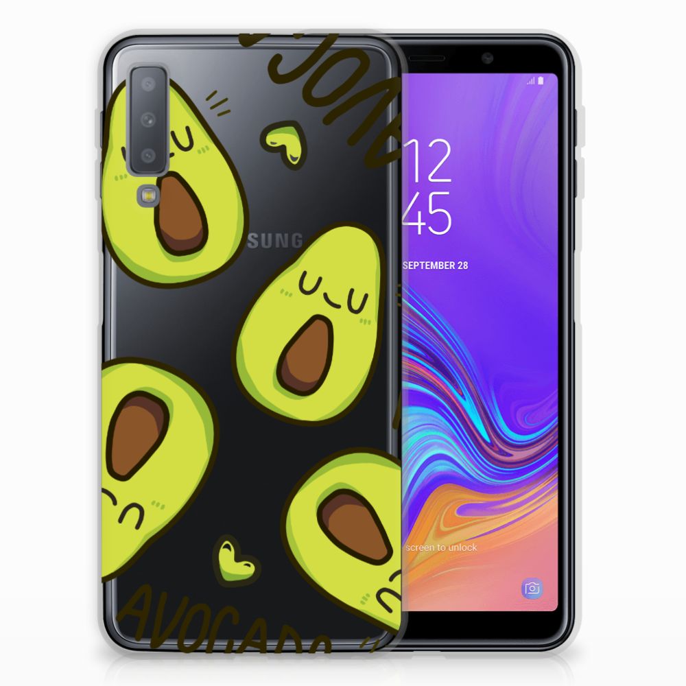 Samsung Galaxy A7 (2018) Telefoonhoesje met Naam Avocado Singing