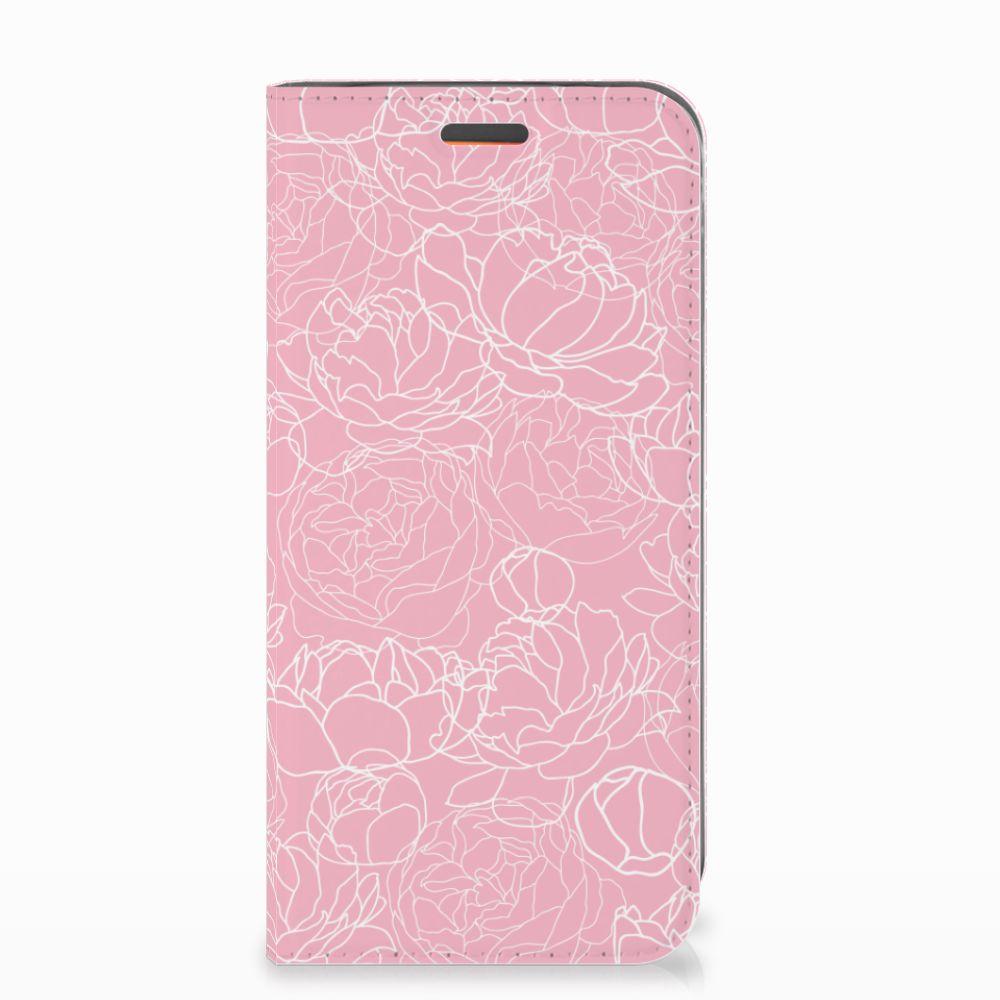 Motorola Moto E5 Play Smart Cover White Flowers