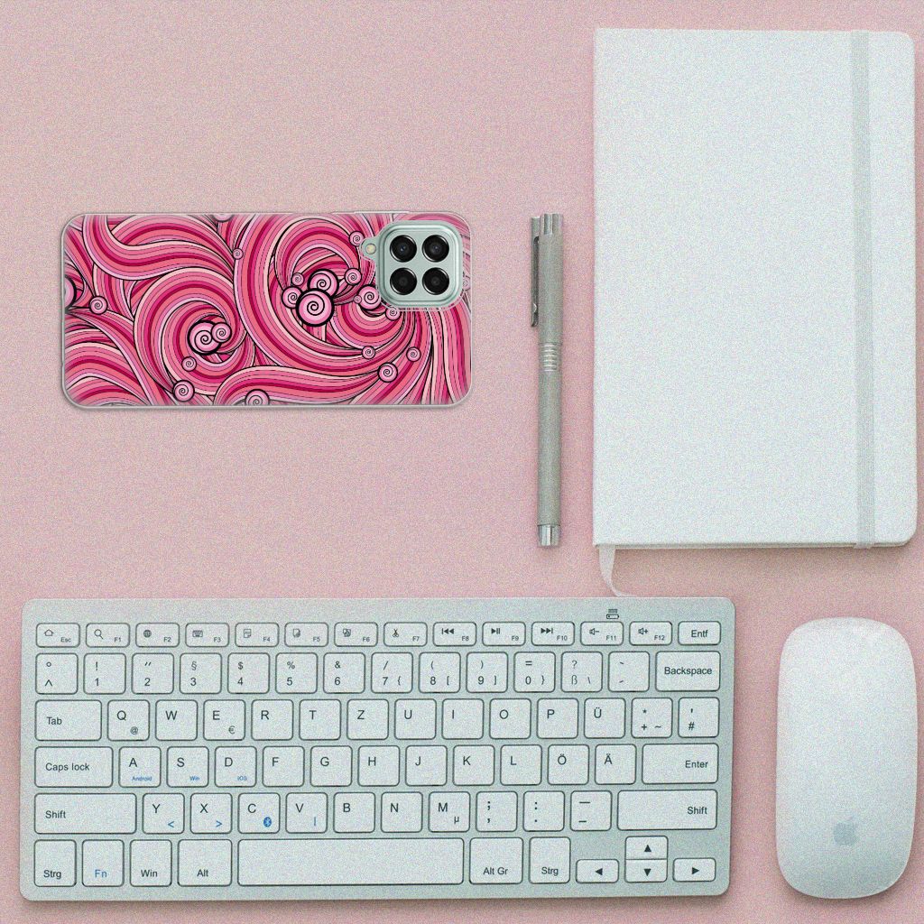 Samsung Galaxy M33 Hoesje maken Swirl Pink B2C Telecom