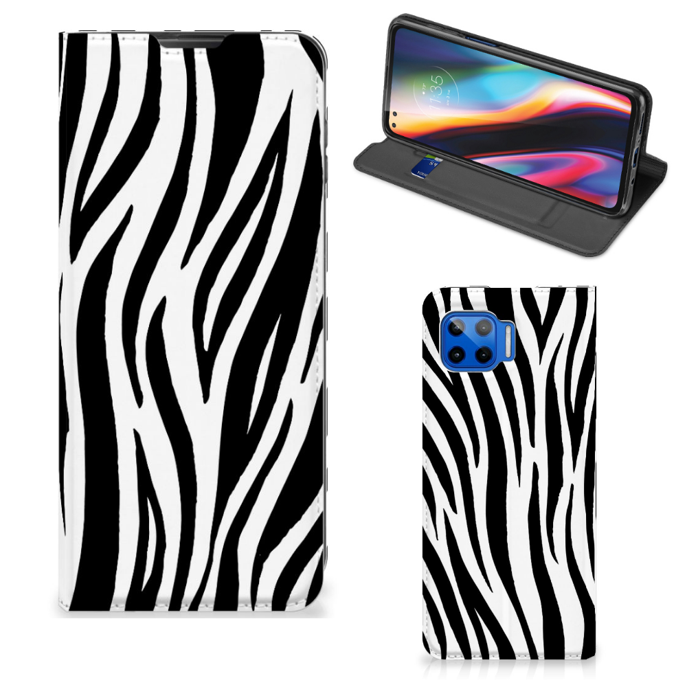 Motorola Moto G 5G Plus Hoesje maken Zebra - B2C Telecom