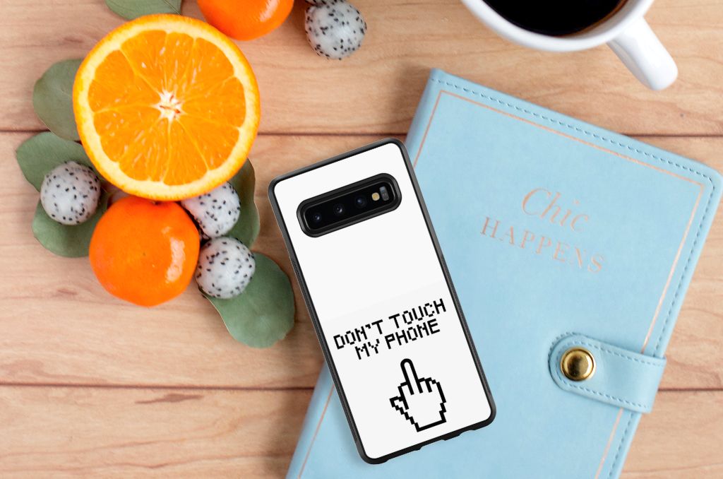 Samsung Galaxy S10+ TPU Hoesje Finger Don't Touch My Phone B2C Telecom