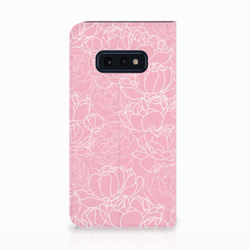Samsung Galaxy S10e Smart Cover White Flowers