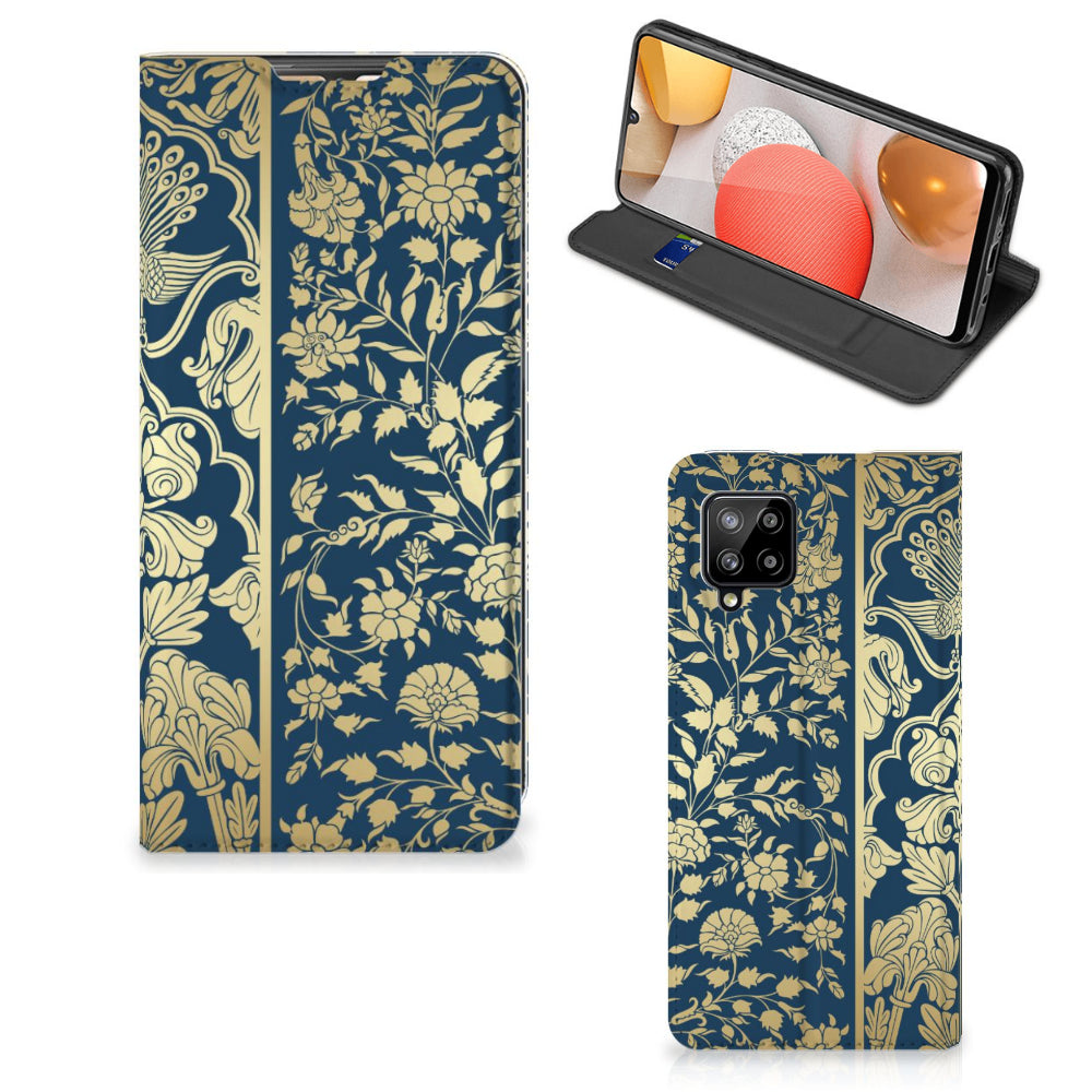 Samsung Galaxy A42 Smart Cover Beige Flowers
