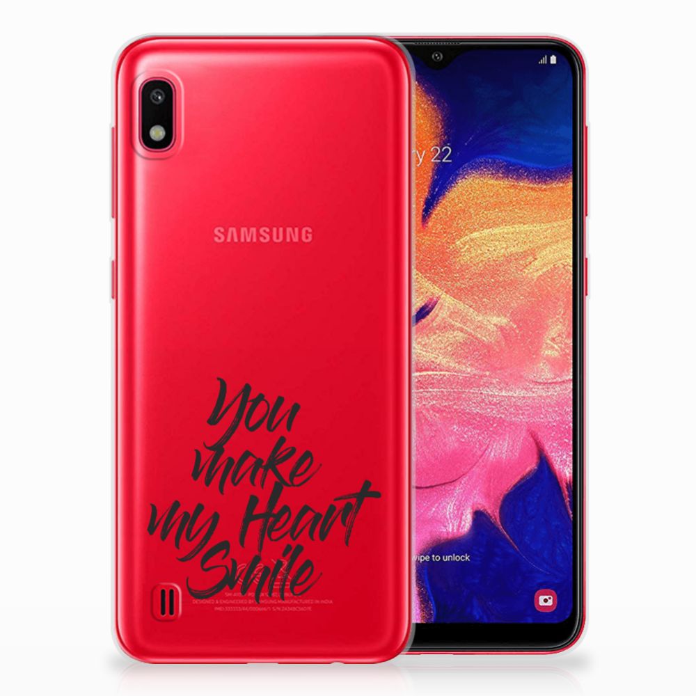 Samsung Galaxy A10 Siliconen hoesje met naam Heart Smile