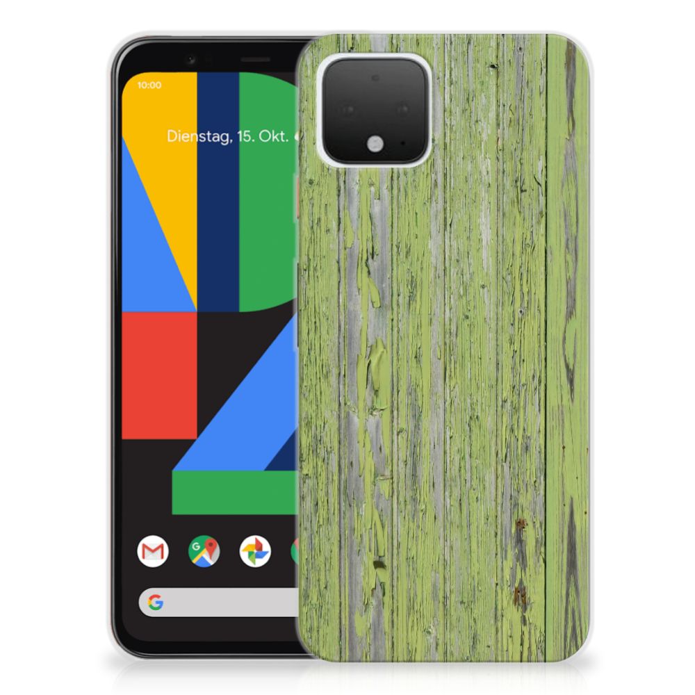 Google Pixel 4 Bumper Hoesje Green Wood