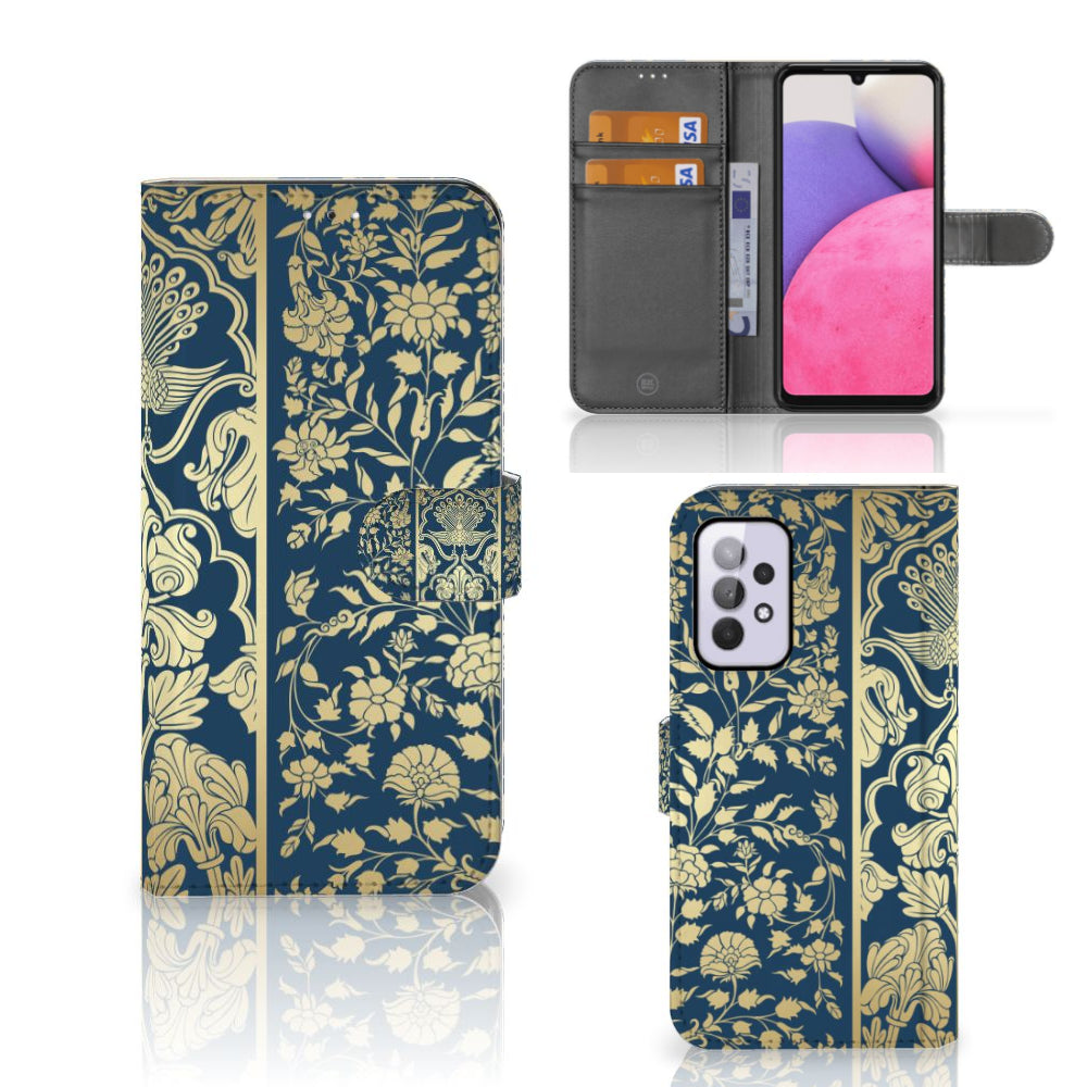 Samsung Galaxy A33 5G Hoesje Beige Flowers