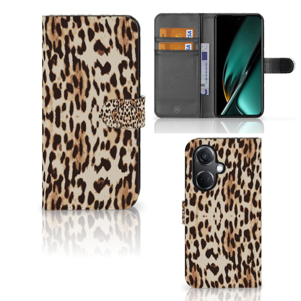 OnePlus Nord CE 3 Telefoonhoesje met Pasjes Leopard