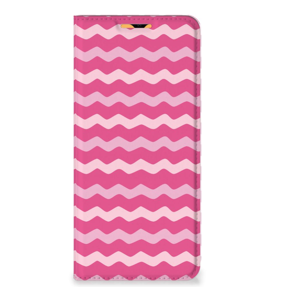 OPPO A15 Hoesje met Magneet Waves Pink - B2C Telecom