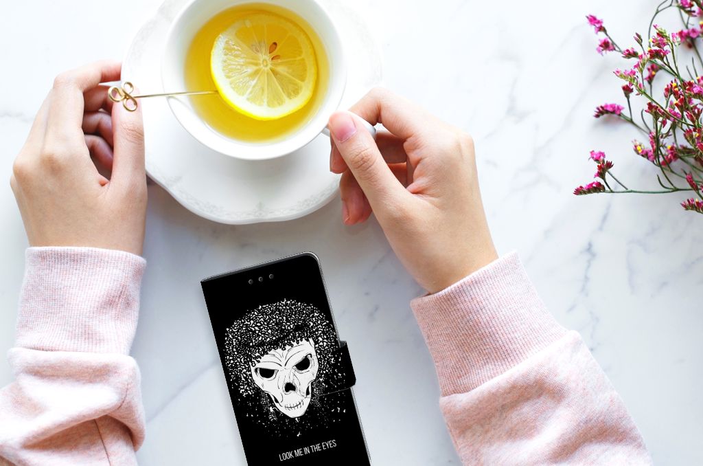 Telefoonhoesje met Naam Huawei Ascend P8 Lite Skull Hair
