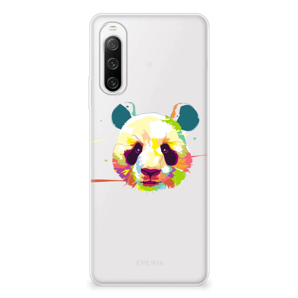 Sony Xperia 10 IV Telefoonhoesje met Naam Panda Color